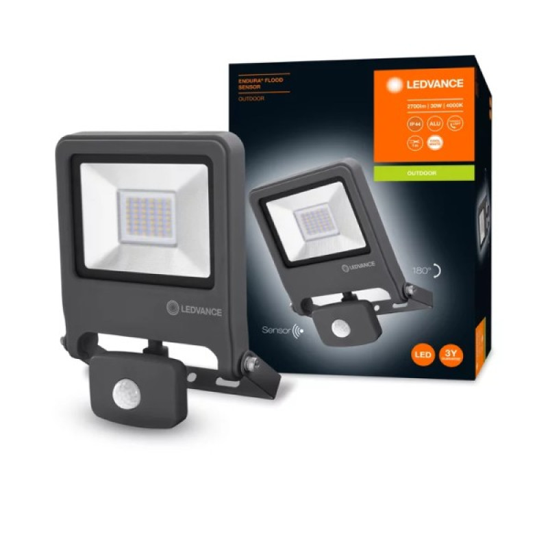 Ledvance Endura flood sensor 30W 840 DG gaismeklis