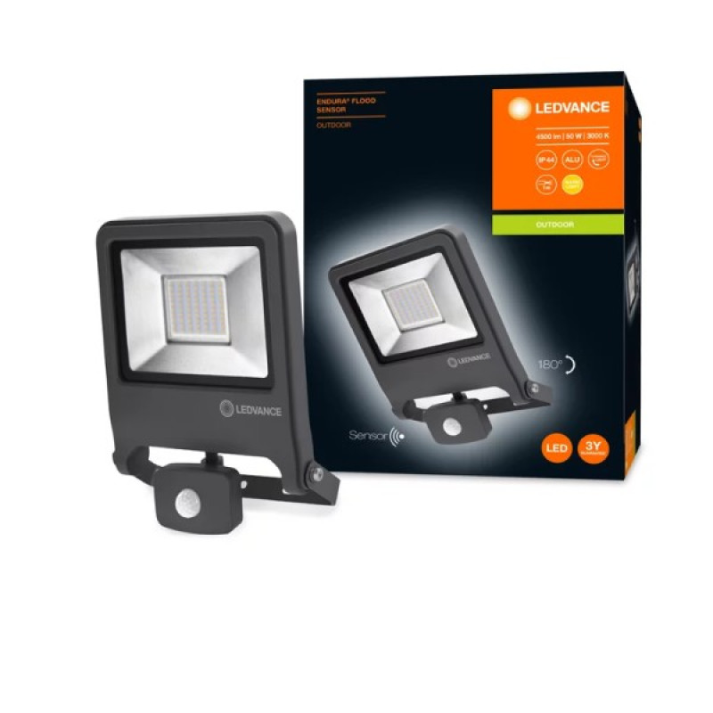 Ledvance Endura flood sensor 50W 830 DG gaismeklis