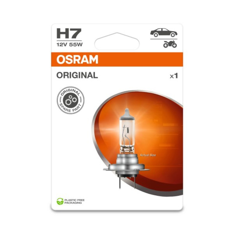 Osram auto OS H7 64210-01B 55W 12V PX26D 10XBLI1DK spuldze