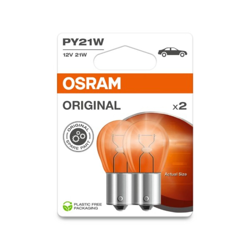 Osram auto OS PV21W 7507-02B 21W 12V BAU15S BLI2DK spuldze