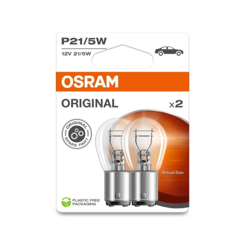 Osram auto OS 7528-02B P21/5W 12V BAY15D BLI2DK spuldze