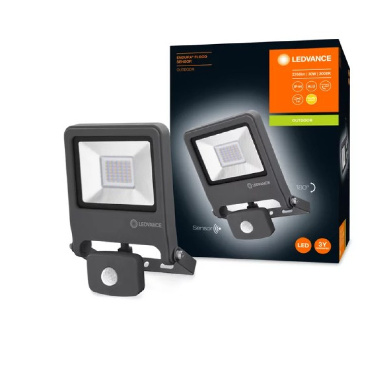 Ledvance OS LED Endura flood 30W 830 DG gaismeklis ar sensoru