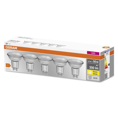 Ledvance OS LED base PAR16 50 36 4,3W/827 Gu10230V 5 gb