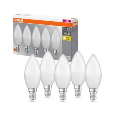 Ledvance OS LED base CLB40 4,9W/827 E14 230V FR 5 gb