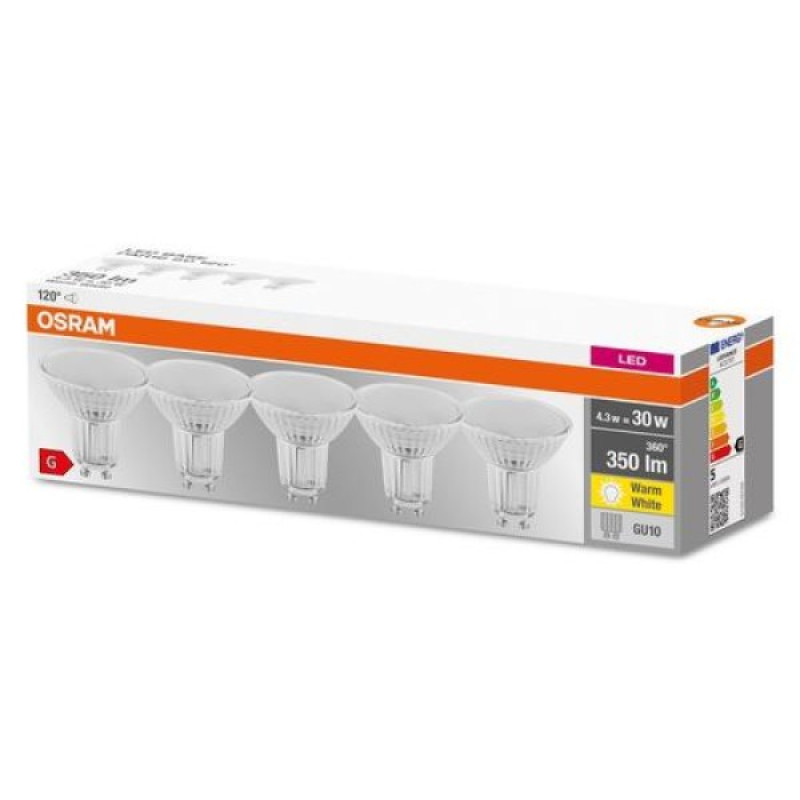 Ledvance OS LED base PAR16 50 120 4,3W/827 Gu10230V 5 gb