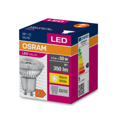 Ledvance OS LED value PAR16 3.6W/830 Gu10 spuldze