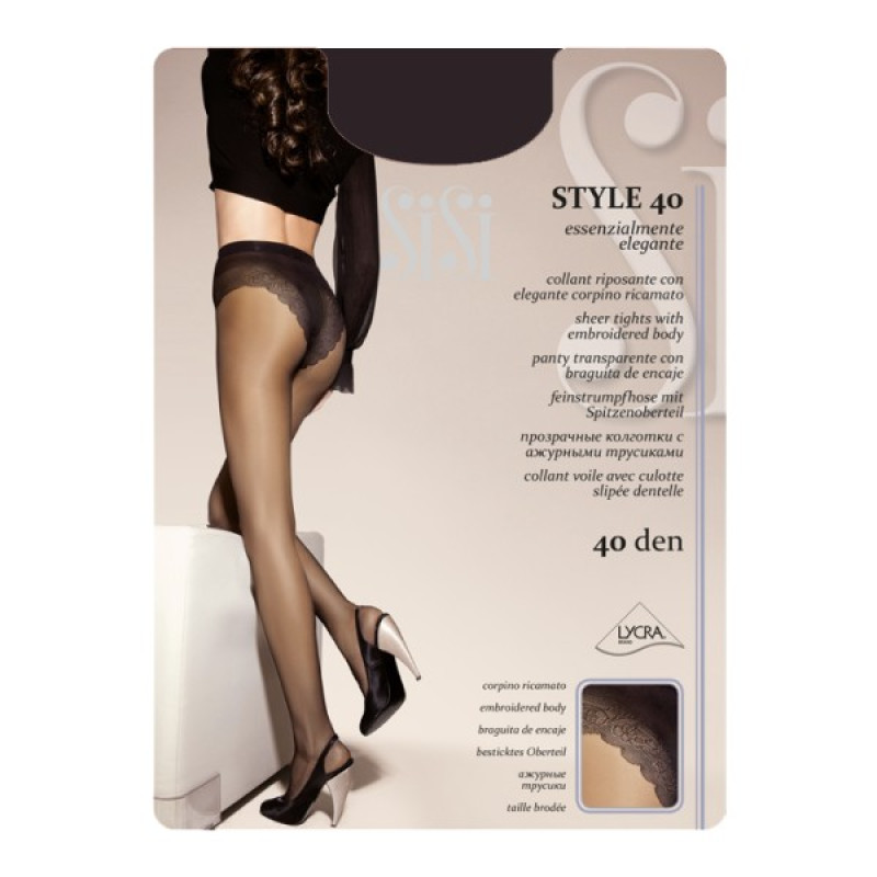 SiSi Style 40den 4-L MOKA zeķubikses