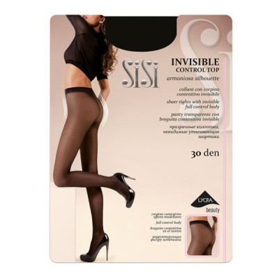 SiSi Invisible Control Top 30den 4-L NATURALE zeķubikses