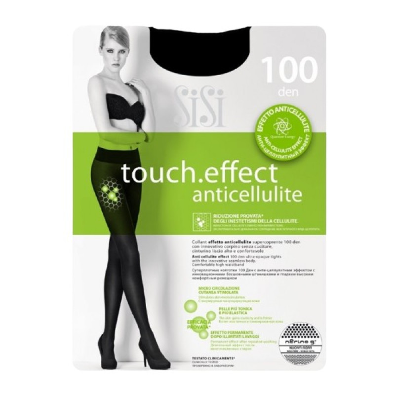 SiSi Touch Effect 100den 4-L NERO zeķubikses