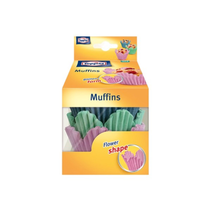 Toppits Mafinu glāzītes 36 gab., ziedu formas