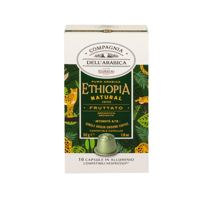 Caffe Corsini Compagnia dell'Arabica Ethiopia kafijas kapsulas 10 x 5,2g