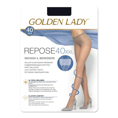 Golden Lady Repose 40den XXL NERO zeķubikses