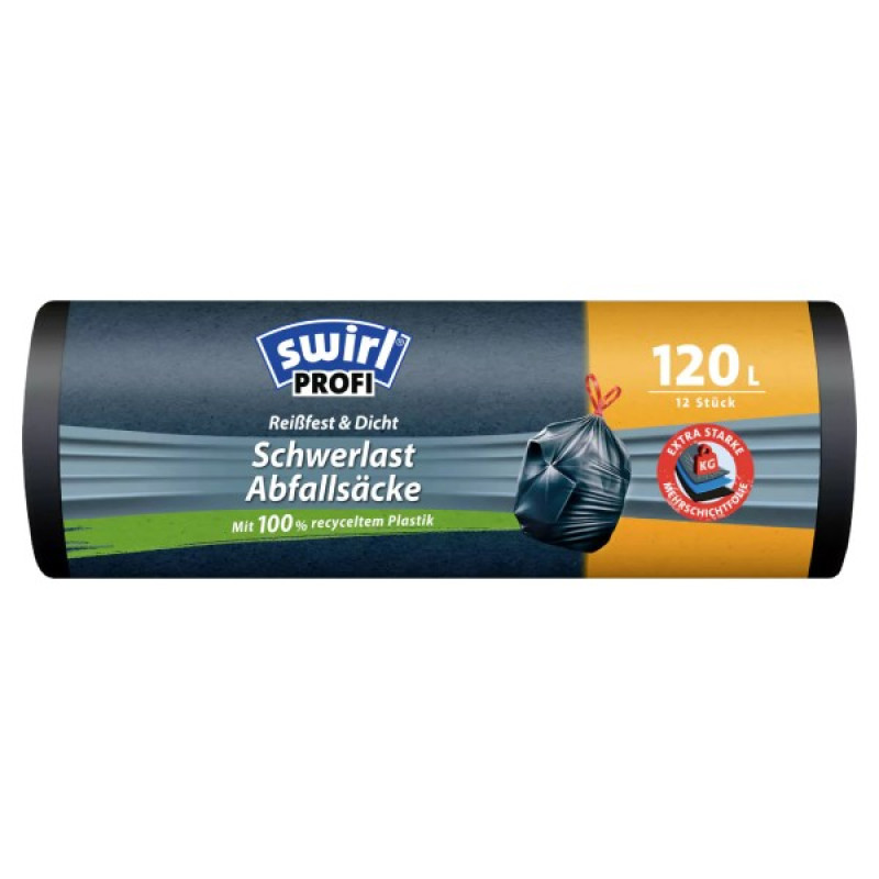 Swirl 12 gab.x120L profesionālie lieljaudas atkritumu maisi